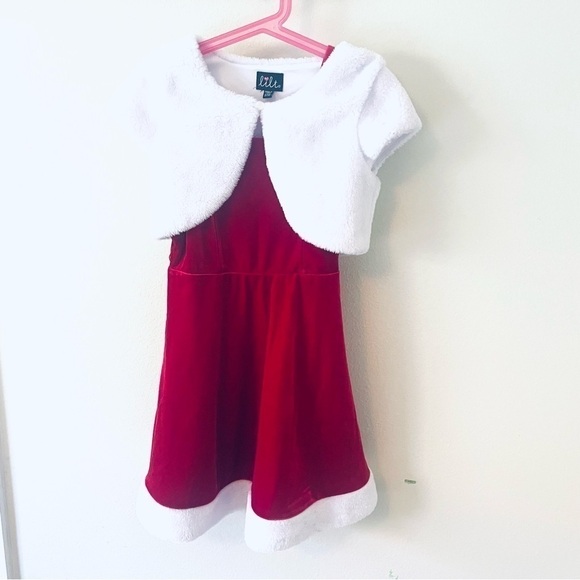 Lits Girls Christmas Dress - Size S (7-8) (no belt included) - Picture 2 of 12
